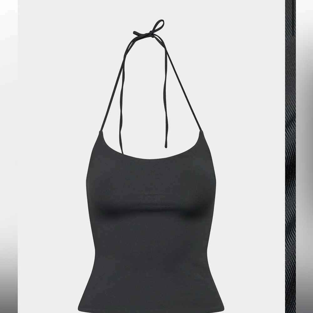 Black Halter Neck Women's Top